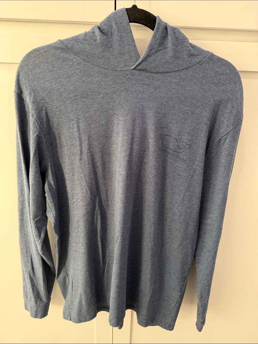 Vineyard Vines Edgartown Men’s Cowl Neck Hoodie Blue Whale Logo Size M
